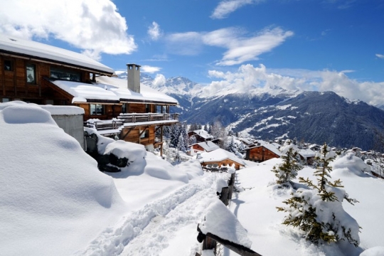 Verbier ski resort in Switzerland